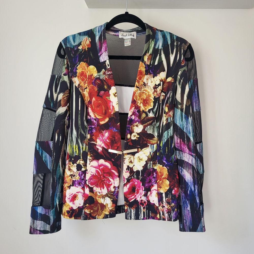 Joseph Ribkoff Multicolor Floral Blazer